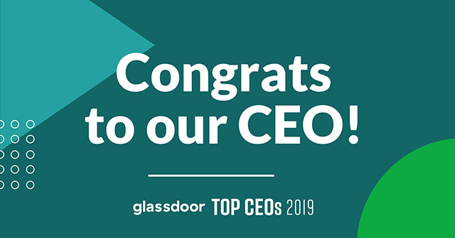 amyflam's tweet photo. Glassdoor Top CEOs 2019 | Employee's Choice #TopCEOs #imwithslalom https://t.co/0IPGimICC8 https://t.co/kRUb4DL2Jr