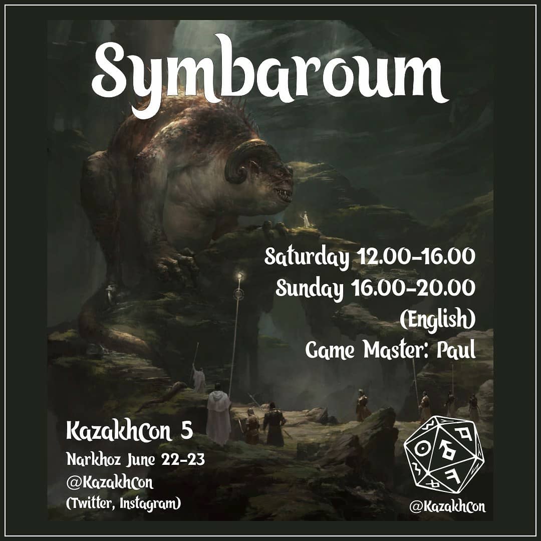 KazakhCon's tweet photo. Sunday from 16:00 at KazakhCon #TunnelsAndTrolls #Symbaroum #RollForShoes #boardgames https://t.co/FfJ5g8KW5a