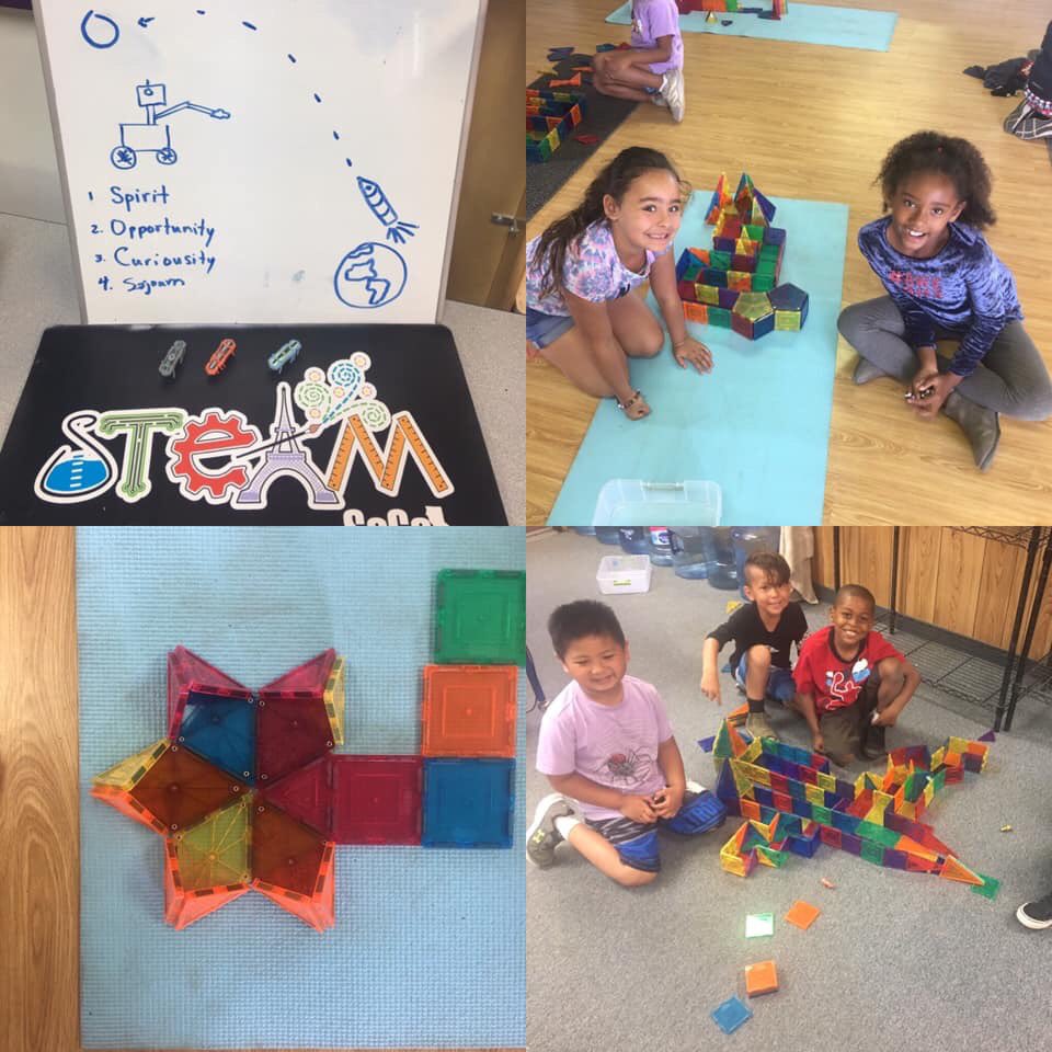 SteamSoCal's tweet image. Designing and building mazes for the ‘Mars Rovers’ has been an engaging Engineering challenge for young engineers @SimiValleyYMCA and @ConejoYMCA! STEM is going strong this summer.  No two designs were the same. #SimiValleyFamilyYMCA  #STEAMSoCal #ConejoYMCA #SEVYMCA