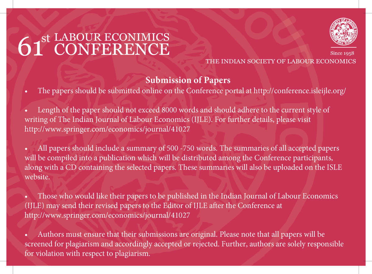 IsleTweets's tweet photo. #ISLE61 | #AnnualConference
Dear Participants,

Please find below the guidelines for #PaperSubmission in the image below:

For more information visit the conference website: https://t.co/mRAAlDGaOO https://t.co/21AShgeEhS