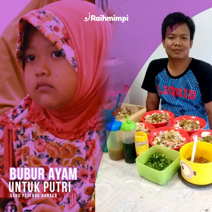 RaihMimpi_id's tweet photo. Ada yang sudah kenal Putri?
Umurnya masih 5 tahun, tapi perjuangannya begitu luar biasa. Di usia 5 tahunPutri diharuskan menjalani kemoterapi untuk menyembuhkan kanker yang ada di darahnya. Yuk kenalan lebih dekat dengan Putri dengan klik https://t.co/DxlnESo6YG 😊
#PejuangMimpi https://t.co/8Sw0Ra4zGP