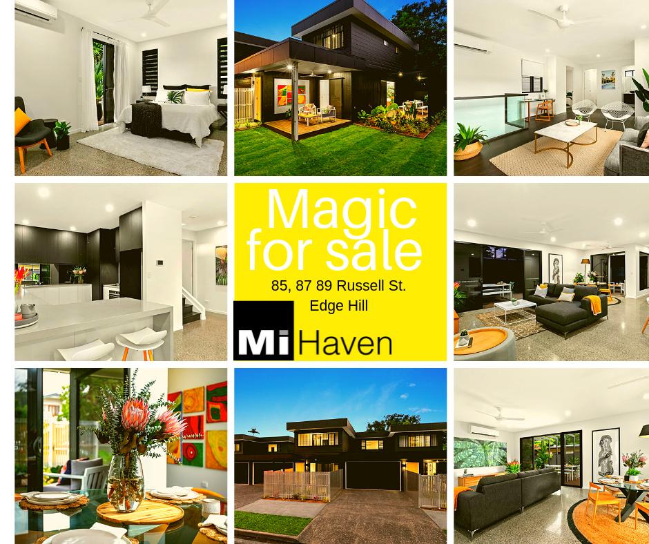 Your first sneak peek at our new development at Russell St Edge Hill. We have made magic happen and it's now for sale. Open for inspection this weekend Sat and Sun 11.30-12.30pm. Please come and inspect. We'd love to show you through.#magicforsale #mihaven #whereelsebutqueensland