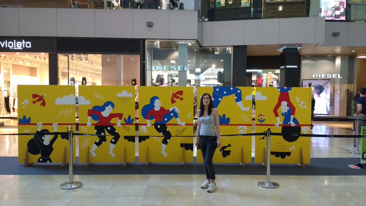 DaliaAdillon's tweet image. Avui és l’últim dia que podeu veure el mural #Transicions a @lilladiagonal . Una peça creada per al festival de disseny #DissenyEnDiagonal que es celebra en el marc de la #BarcelonaDesignWeek. No us ho perdeu!