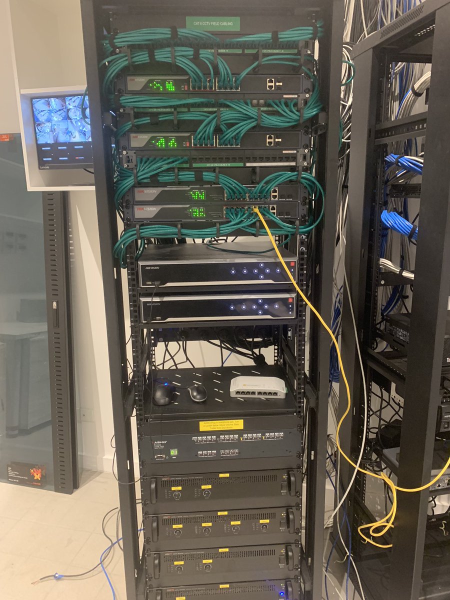 AuNextel's tweet photo. The Papermill finished product. 9 Meraki AP’s 57 HIKVision cameras, 14 switches and 180 Cat 6a data cables. https://t.co/WloUTszpCc