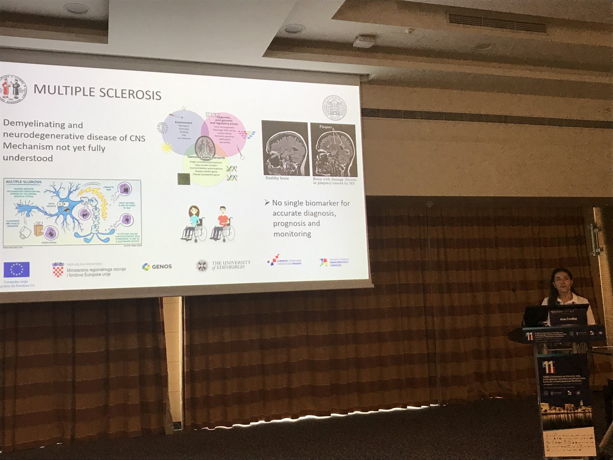 GlycomeHuman's tweet photo. Ana Cvetko, PhD student from the University of Zagreb talks about glycans in multiple sclerosis in the Human Glycome Project section of 11th ISABS Conference in Split https://t.co/zxpfUuL2o0