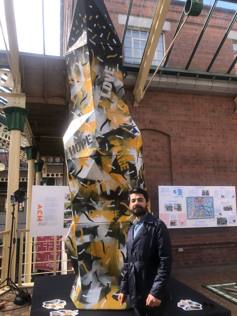 It’s #RefugeeDay and <a href="/lighthousemedia/">LIGHT HOUSE MEDIA</a>  has fabulous exhibition to view. One of the pieces is Wolf Sculpture by ‘Arshad’, an artist of Kurdish descent. The ‘Wolf Project’ is a symbol of <a href="/Wolves/">Wolves</a>  success and acknowledges both the city’s diversity and unity. #mifriendlycities
