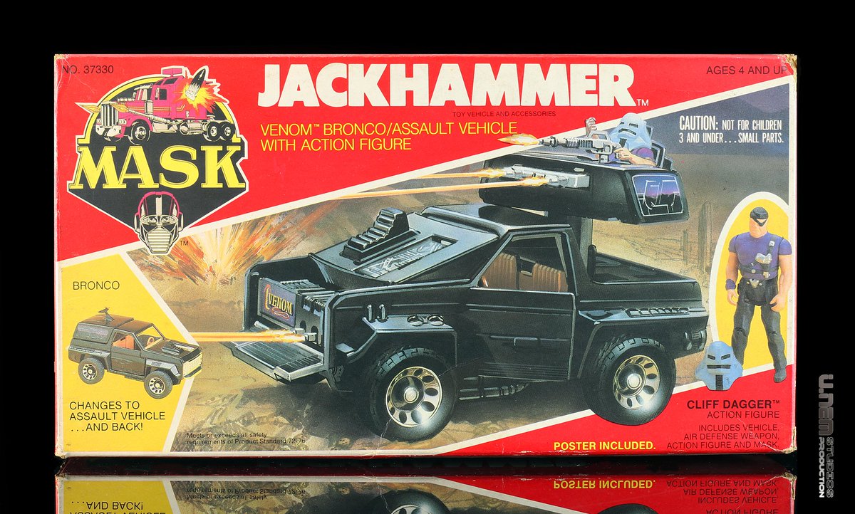 unemstudios's tweet photo. [#MASK] #Jackhammer #Cliffdagger #Torch

Played with this ALOT when I was a kid. Surprised that the box is still intact and in pretty good condition. I think I even have the cardboard insert lying around somewhere 😆 https://t.co/L2RimT1ldH