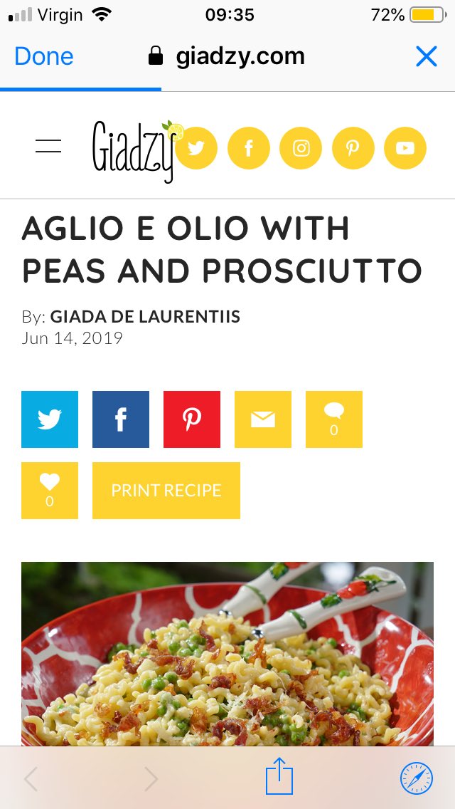 cookbug2014's tweet photo. @GDeLaurentiis aglio E olio with peas &amp; prosciutto 🥰
We have friend coming for dinner &amp; pea pesto on crostini ( my fav ) 🥰🇮🇹- Thankyou for recipe link on your Twitter https://t.co/LV8Yz6gkkw