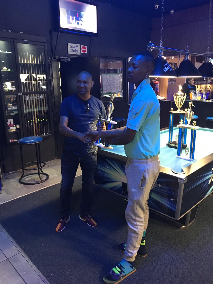 Sowetoblackball's tweet photo. Congratulations to #ClintI'anson from England for winning our Annual Time Out R500K Pool Tournament,  he beat #WetsiMorake in the final.  #JackWhelan took 3rd Place #Mzamo from Eastern Cape taking 4th place. We wish for support from @SPORTandREC_RSA @Tourism_gov_za @GautengSACR https://t.co/5ZCXhChiAH