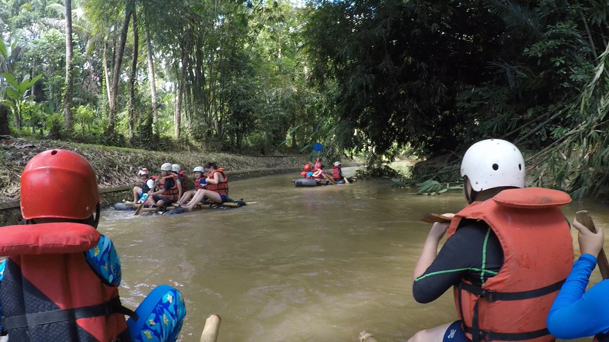 Our students are spending a week full of fun and adventures in #bali. And, what better way to celebrate #wanderlust than bamboo rafting their way through the island? They even made the rafts themselves! #impressive