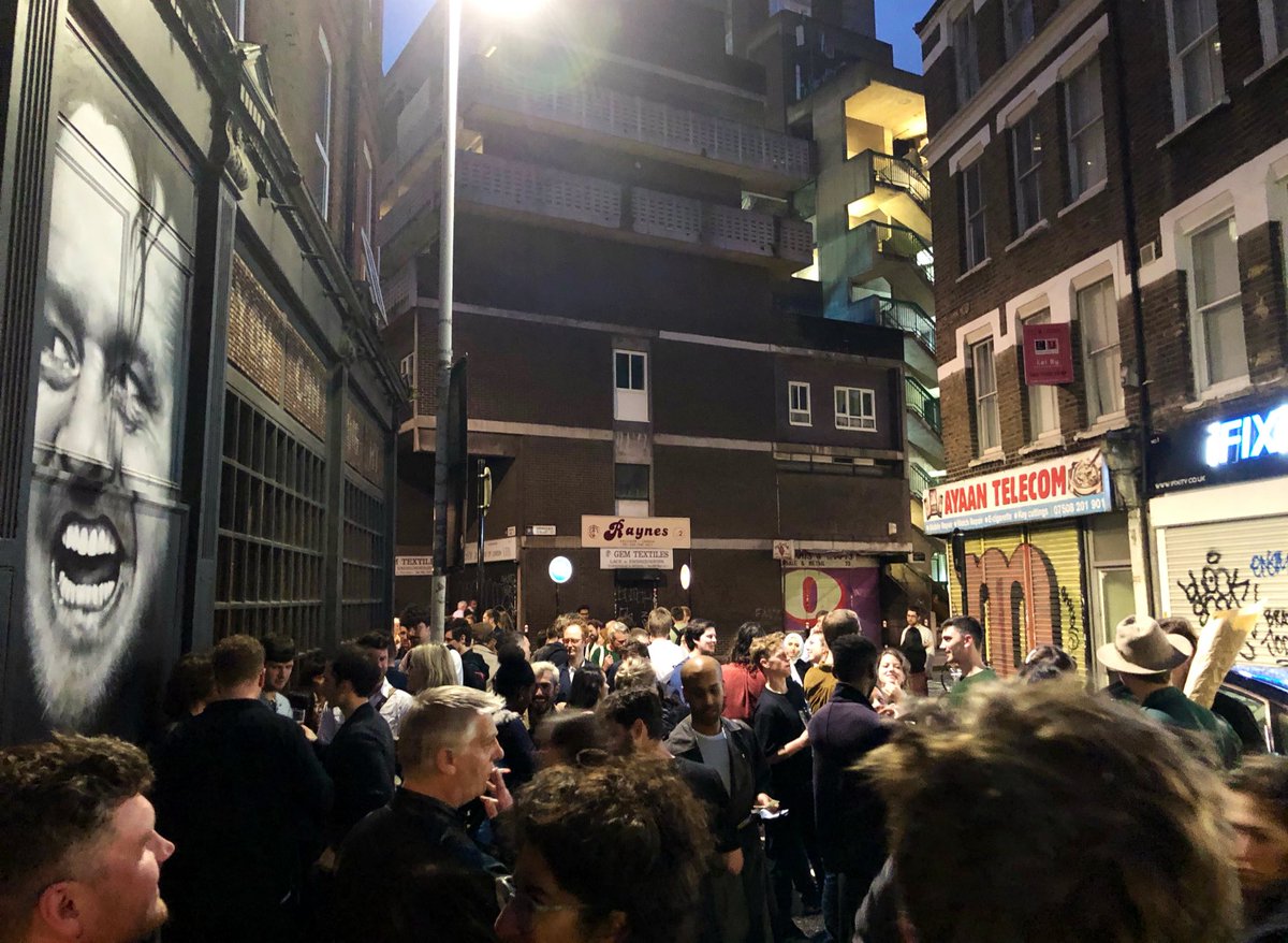 Here’s (Sir) Johnny! Last night’s #thecass Summer Show celebrations continued at The Bell and spilled into the street . Photo by Andrew Stone, Head of School.