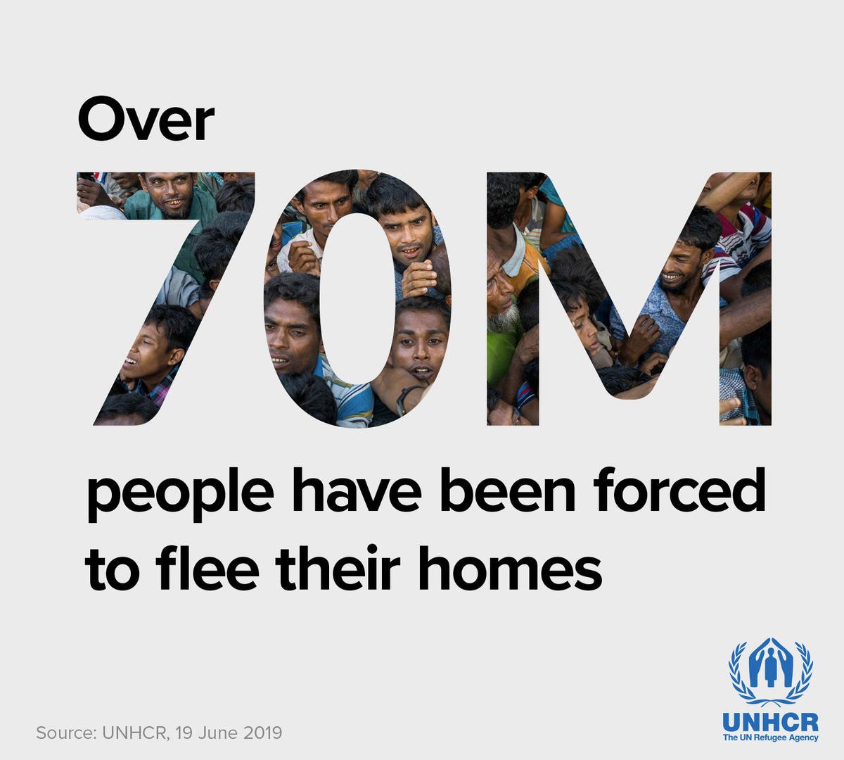 Refugees's tweet photo. The numbers are staggering.

But behind the statistics are people. Each with a unique story, a unique journey, and a unique tragedy. We must not forget that. https://t.co/AUrVOrlXgi https://t.co/7bmdhaf1MR
