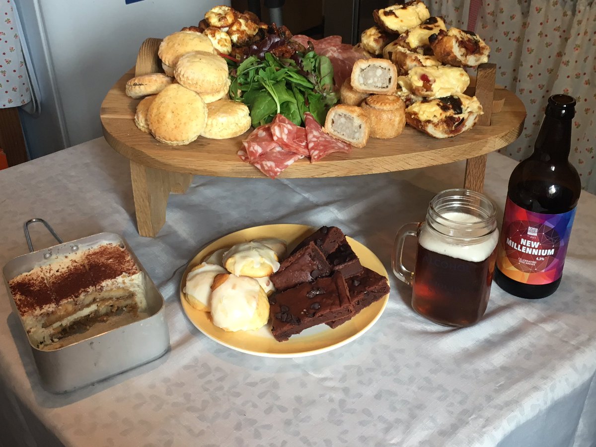 cookbug2014's tweet photo. @GDeLaurentiis my Father’s Day ‘gentlemen’s afternoon tea’ - lemon ricotta cookies, tiramisu, brownies , Italian meats, savoury scones, Welsh rarebit, mini pork pies , salad and grilled veggies and mini frittatas ( @GDeLaurentiis 3 are your amazing recipes ) https://t.co/g3CCCYtrAl