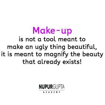 nupuracademy's tweet photo. #Makeup is not a tool meant to make an ugly thing #beautiful, it is meant to magnify the beauty that already exists!
Want to be #Professional #MakeupArtist call us at +91-9821831875
#promakeupartist #makeuplovers #bridallooks #weddingupdo #gurugrambridal #nupuracademy https://t.co/F4ECrQydwz