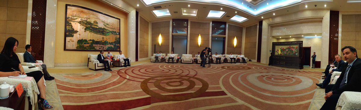 WagasGroup's tweet photo. Congratulations to our European and Israeli delegation as well as to #Wagas for this first panel pitch with the Mayor of Taizhou! @Origoneltd @Revgigi @partouche123 https://t.co/9bXnZVHOtP