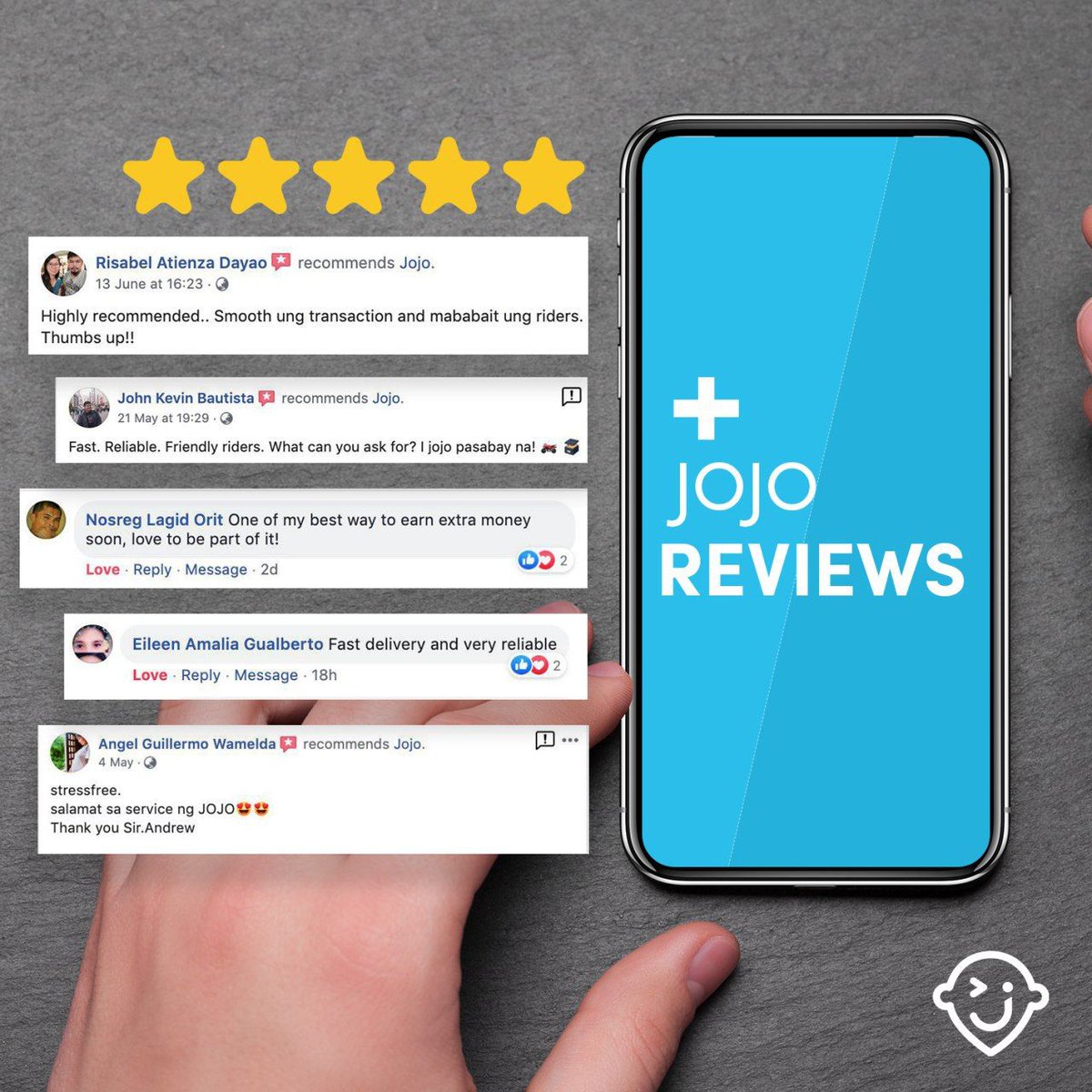 myjojoapp's tweet photo. Thank you for trusting us with your deliveries! ๐These messages and comments motivate us more to continuously improve. May ipapadala ka? Sabay kita!
Download the Jojo app here:
โ๏ธiOS: https://t.co/VoKNledJmS
โ๏ธAndroid: https://t.co/ujrS4dNc4v
#DeliveryPH #CrowdshippingPH https://t.co/zApv4tFx91