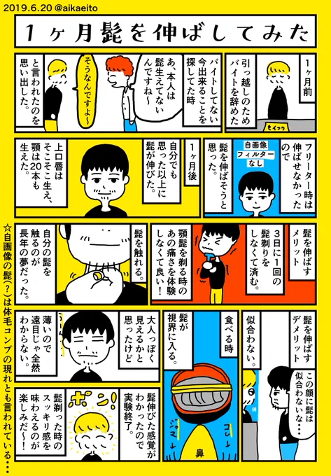 １ヶ月髭を伸ばしてみた 