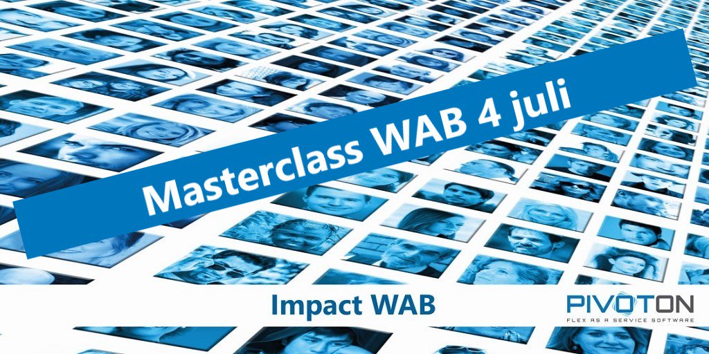 PivotonSoftware's tweet photo. De WAB is een feit. Wat zijn de wijzigingen en consequenties? En welke keuzes heb je als uitzendorganisatie? Tijd voor actie. 4 juli organiseren wij een Masterclass WAB. 40 deelnemers hebben zich al aangemeld.

Meer weten? https://t.co/pICVmc55DX

#MEERDANIT #WAB #vooruitdenken https://t.co/IPq68wBzeW
