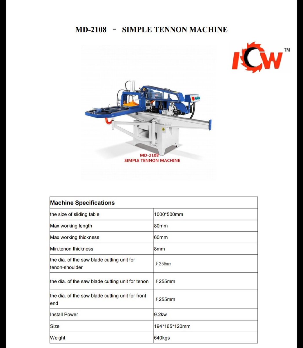 ICW_Machinery's tweet photo. #ICW
#Manual #Tenon #Machine
Hurry Up!!!!!
Now In stock 
Discount Offer Best Price
Please Contact us for more Detail 
whatsapp +91 72279 79264 +91 90081 24802 https://t.co/GkuMK3GY07