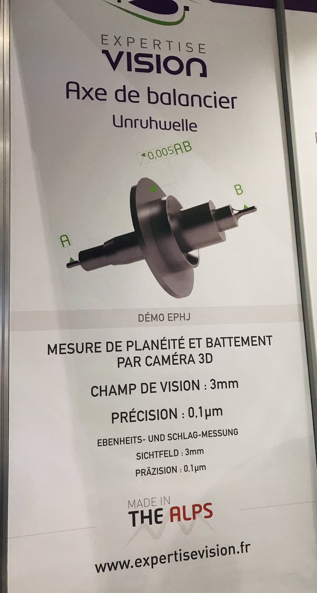 expertisevision's tweet photo. J3 #ephj19 Salon de l’Horlogerie - Microtechnologie et Haute Précision- Stand G30 @expertisevision : Venez découvrir la #Calixta3 équipée de sa caméra 3D CC: @ephj_epmt_smt @CCI74 @MachPro_fr @MontBlancIndus @ledauphine @CetimFrance @Thesame74 https://t.co/NHS4LSzVnZ