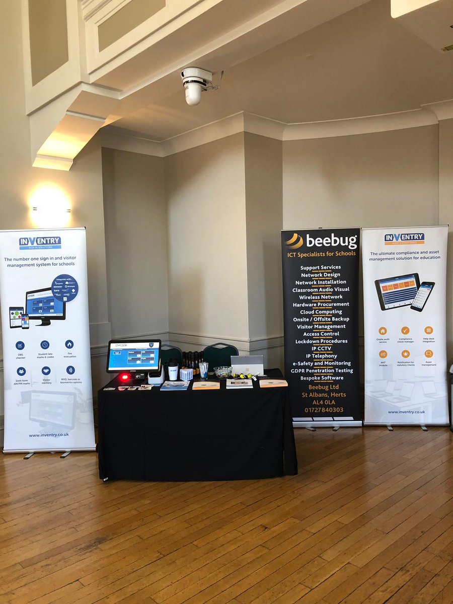 BeebugIT's tweet image. Just setup for event - School Inspection and Improvement conference with @InVentryLtd