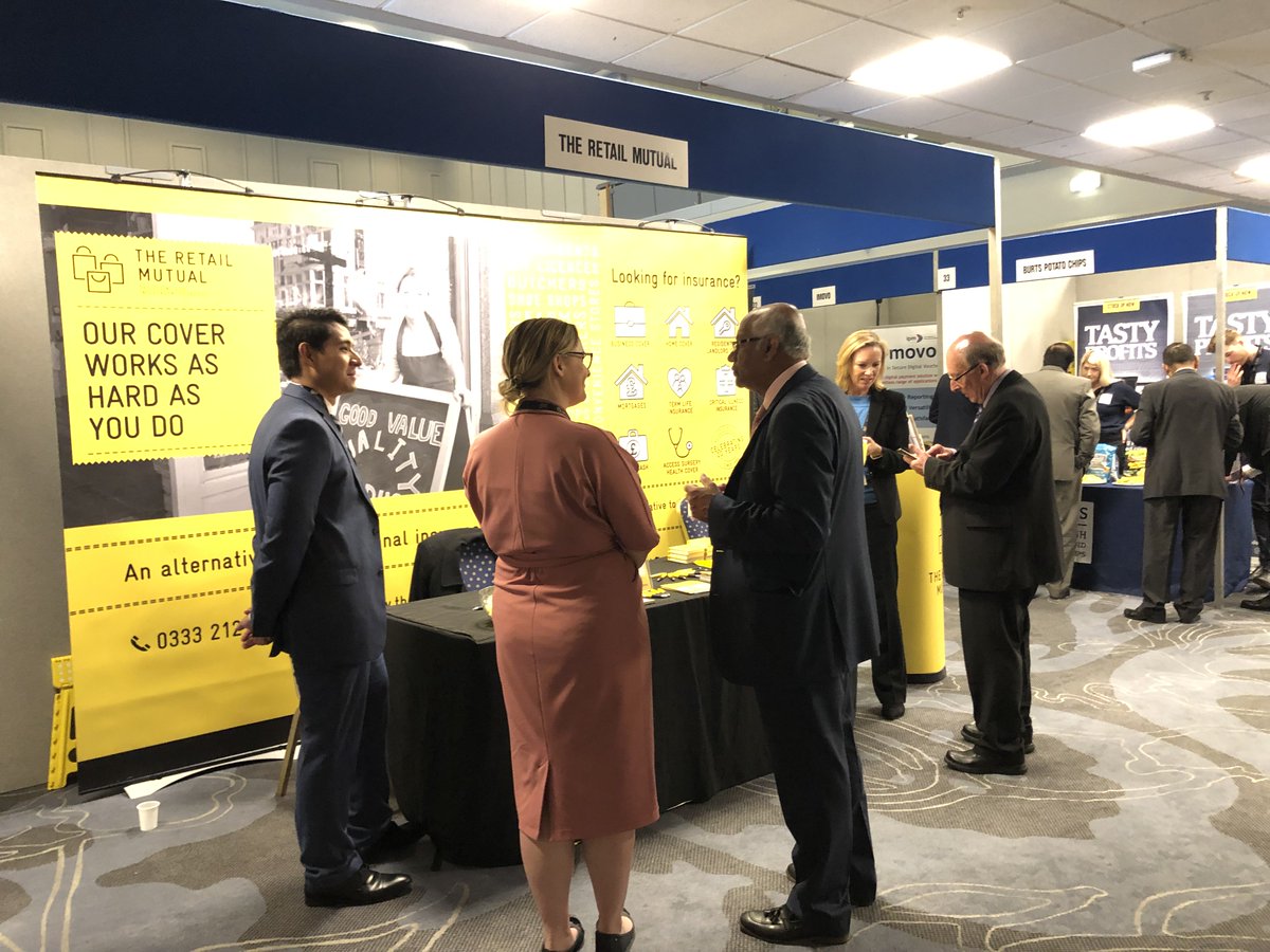 retailmutual's tweet photo. Did you catch us at the NFRN Centenary Trade Exhibition earlier this week in Brighton? It was a great couple of days and the team was very busy! @NFRN_Online #RetailMutual #nfrn100 https://t.co/TMlq34WQd2