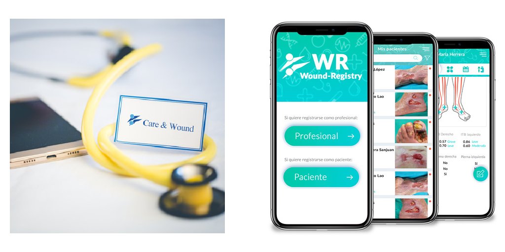 SEHERidas's tweet photo. ¿Imaginas poder recoger la evolución clínica de tus pacientes y sus heridas? ¿Hacerlo con la autorización escrita del paciente desde el mismo dispositivo? Estas y otras posibilidades son ya una realidad gracias a la #APP Wound-Registry 📲👉 https://t.co/Zum6kjoJA6 https://t.co/oKeufjm6vk