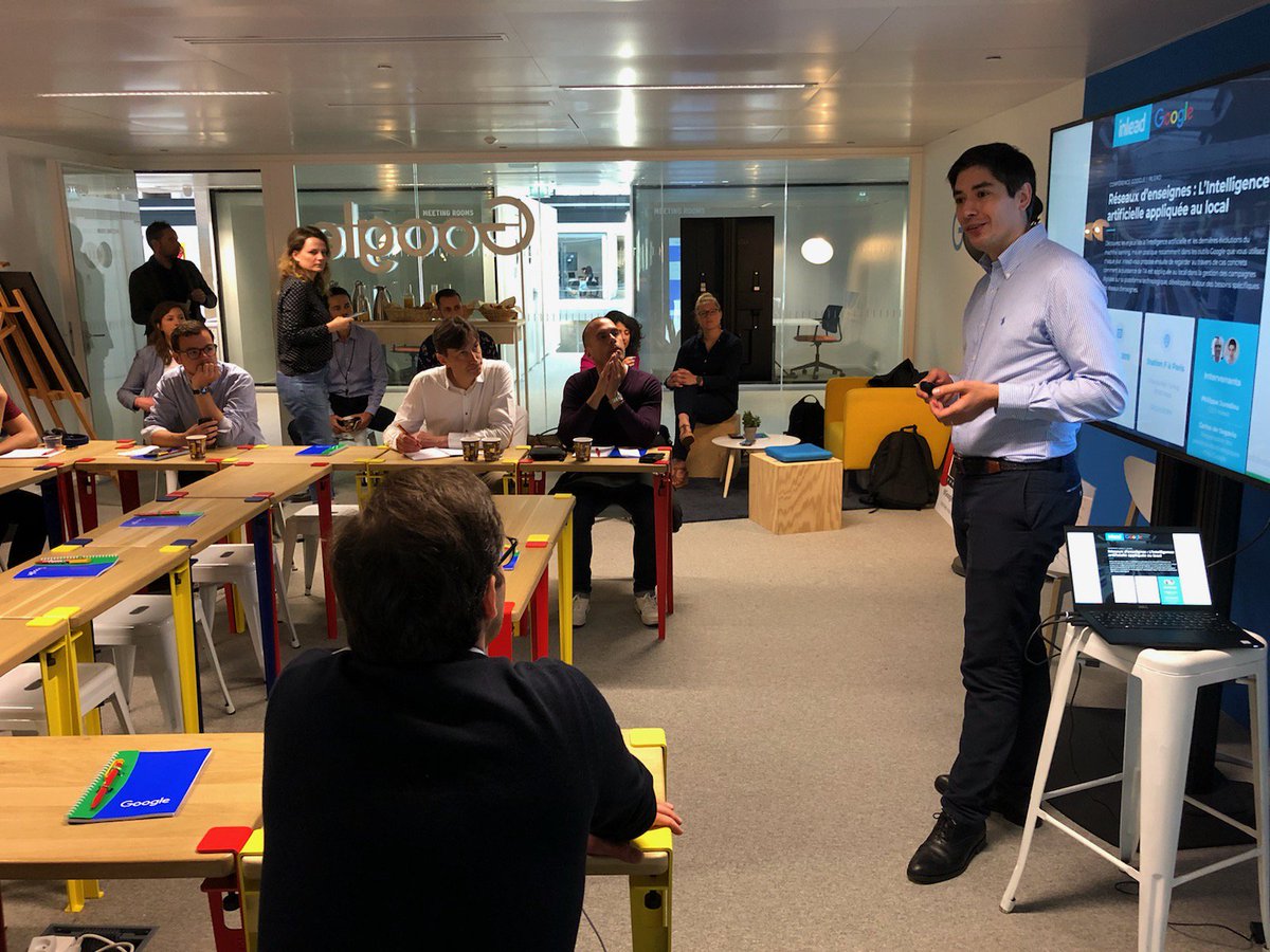 inlead's tweet photo. @cdesegovia démarre la matinée en nous parlant des évolutions du machine learning et de l'IA, de ses applications chez @GoogleFR https://t.co/UHetKTgjDE