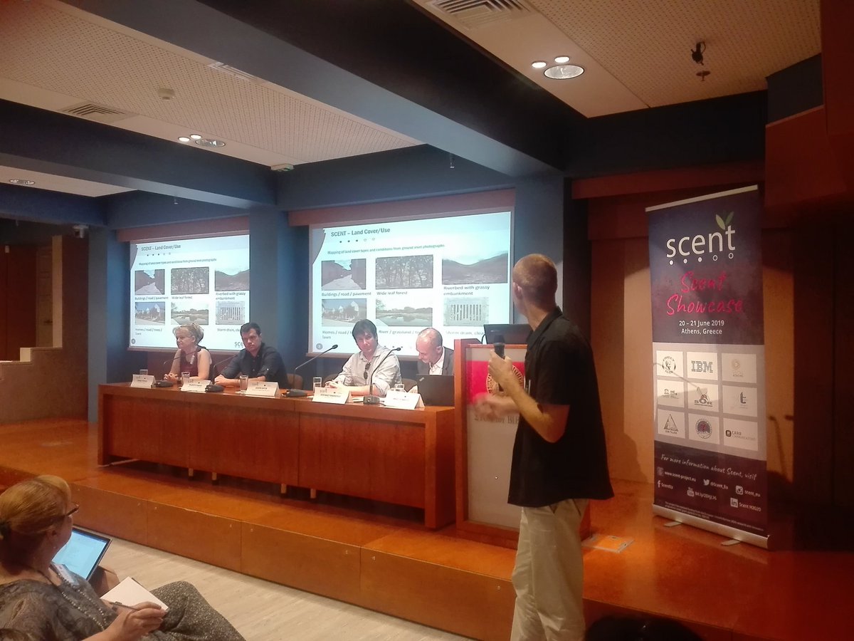 SCENT_EU's tweet photo. Joseph Shtok from Scent Partner @IBMResearch shows how our Scent Intelligence Engine learns to annotate environmental features in data collected by citizens.
#machinelearning #deeplearning #citsci #ScentShowcase #H2020 https://t.co/x0DoK2gjto