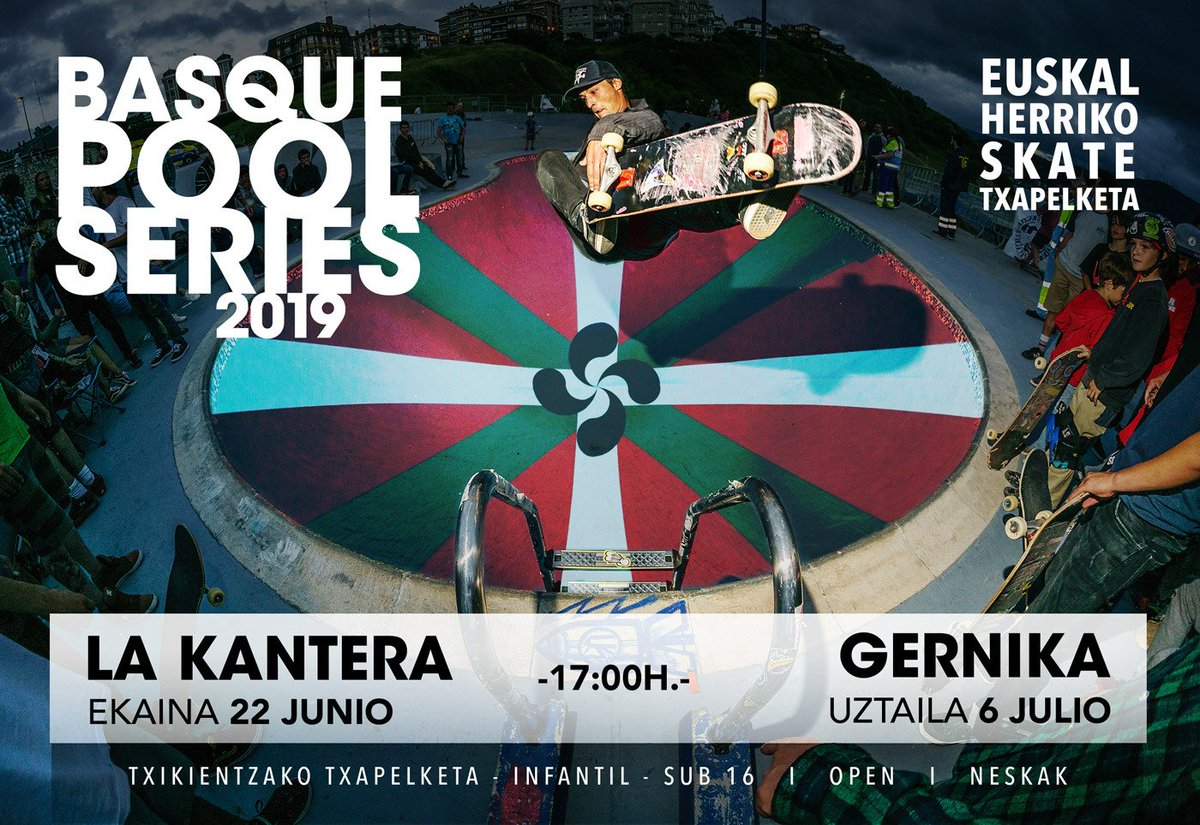 GetxoUdala's tweet photo. XI Campeonato de Skate 🛹🛹 Basque Pool Series en skatepark #Arrigunaga sábado 22 de junio 🕔17:00h #LaKanteraSkateEskola @GetxoKirolak @euskaltel 👉https://t.co/aNULbw0psZ #skate #BasquePoolSeries #Getxo #GetxoBiziEzazu https://t.co/ES4wmUwOlL