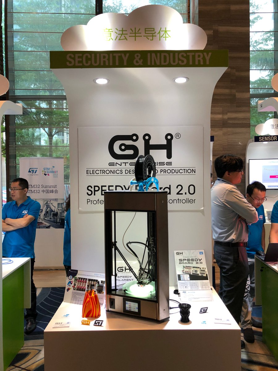 GH_Enterpise's tweet photo. STM32 Summit Shenzhen 2018
Guest of @ST_World
with our #speedyboard
working on GH concept 3D printer
#ghenterprise #stm32 #stmicroelectronics #stpartnerprogram #stpartner #stampa3d #3d #3dprinter #3dprinting #motioncontrol #engineering #electronics https://t.co/DY7A2LYhYh