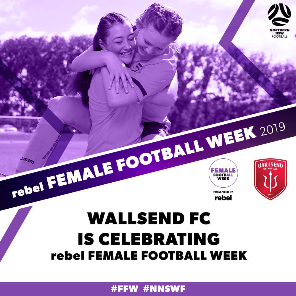 WallsendFC1887's tweet photo. Come & help us celebrate the @rebelsport #WIFRound this weekend across all of our Premier Competition teams in the #HeraldWPL & #NEWFMNL1 against Thornton FC.
Get involved & celebrate the incredible contribution women make to our game!
#FFW #WALvTHN #NNSWF
βͺοΈπ΄β½οΈπ±β½οΈπ΄βͺοΈ https://t.co/tyD88U5T0o