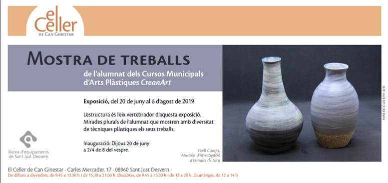 cccanginestar's tweet photo. 📣Avui a les 19.30 h inaugurem els treballs dels alumnes d'arts plàstiques al #celler de #canginestar https://t.co/QEcuCxbhpb