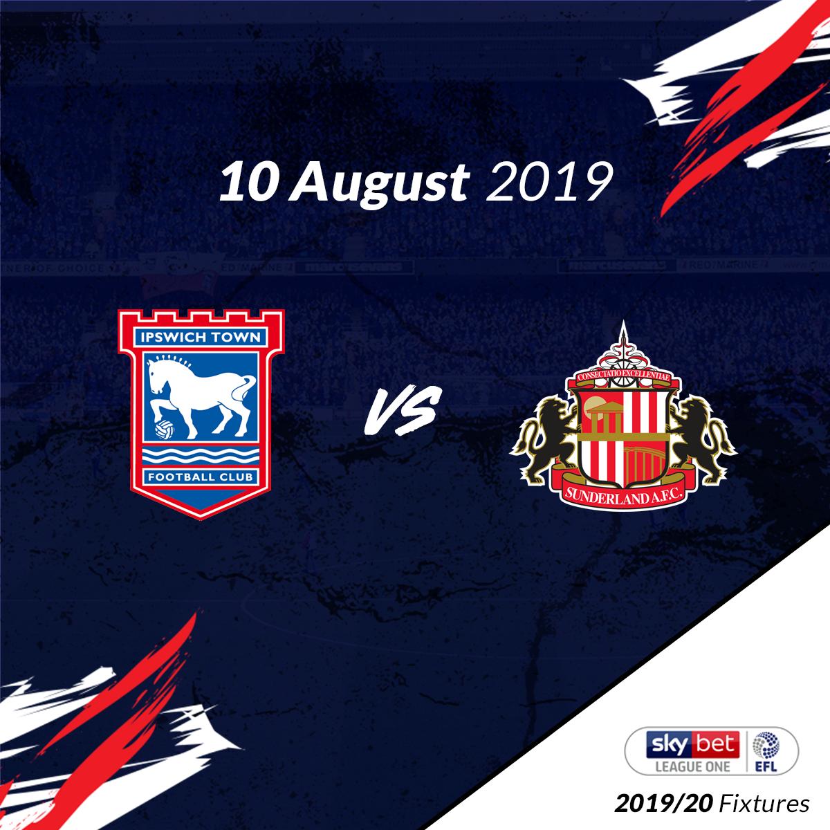 IpswichTown's tweet photo. Our first home game of the season is on Saturday, August 10 as we host @SunderlandAFC at Portman Road. #itfc https://t.co/PA1flJr4Ge