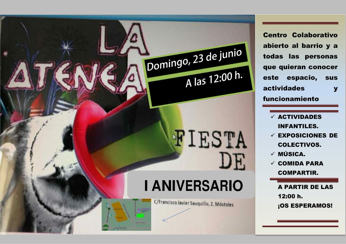 Eeeeyyyyyyyyyyyyyy!!! Que estamos de aniversario!!! 
Este domingo, ¡vente!
#Móstoles