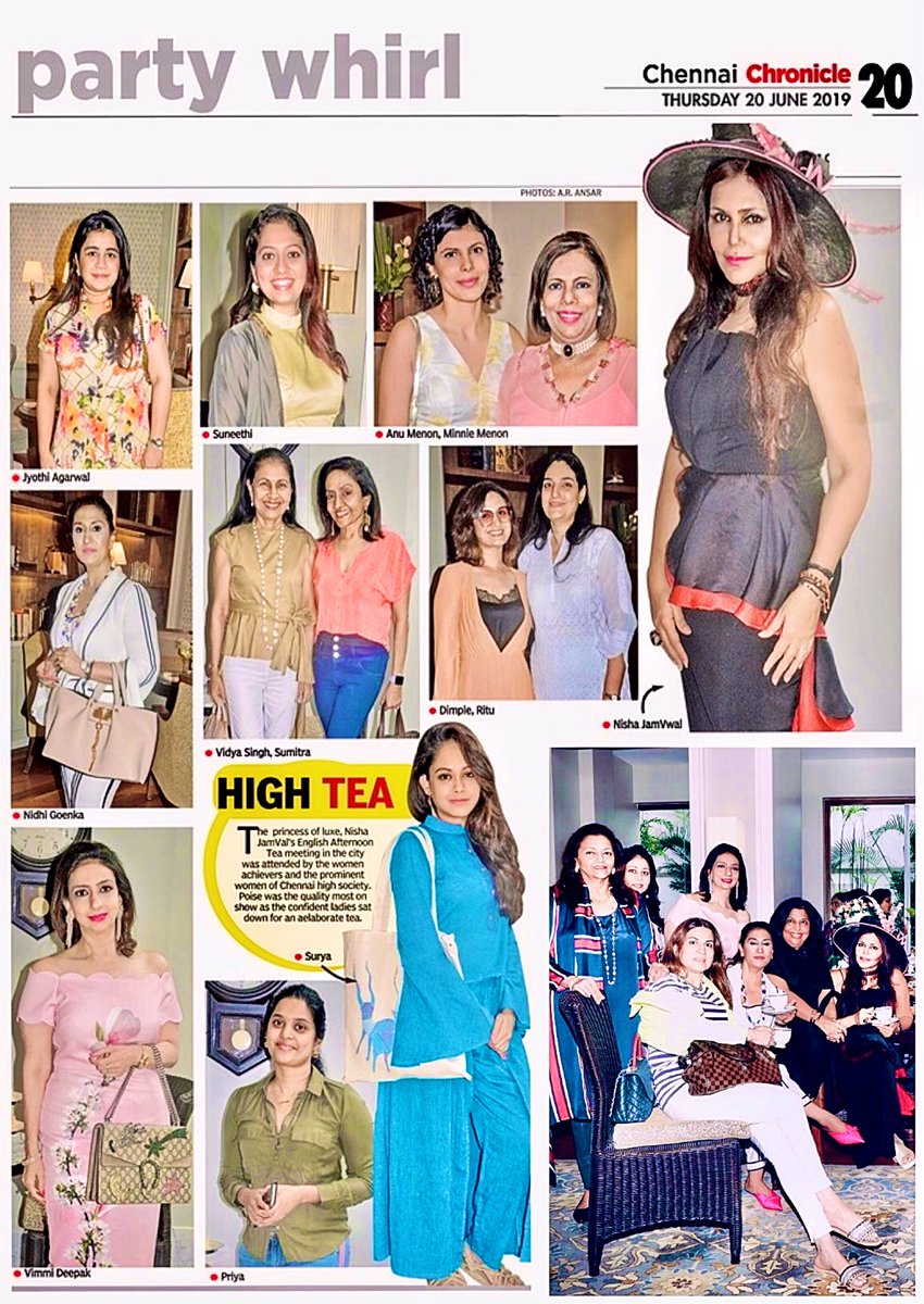 nishjamvwal's tweet photo. A #spotoftea with Me 
the #LadyConnemara #MarieAntoinette theme an #AfternoonTea  replete with #cake #petitfour #waferslimsandwitches &amp; #the #Chennai #hautelife 
@nishjamvwal  @minniemenon @suryadinkar @manvichopra91 @AHMARSID @TajConnemara @TajHotels https://t.co/SXvDwnx7RL