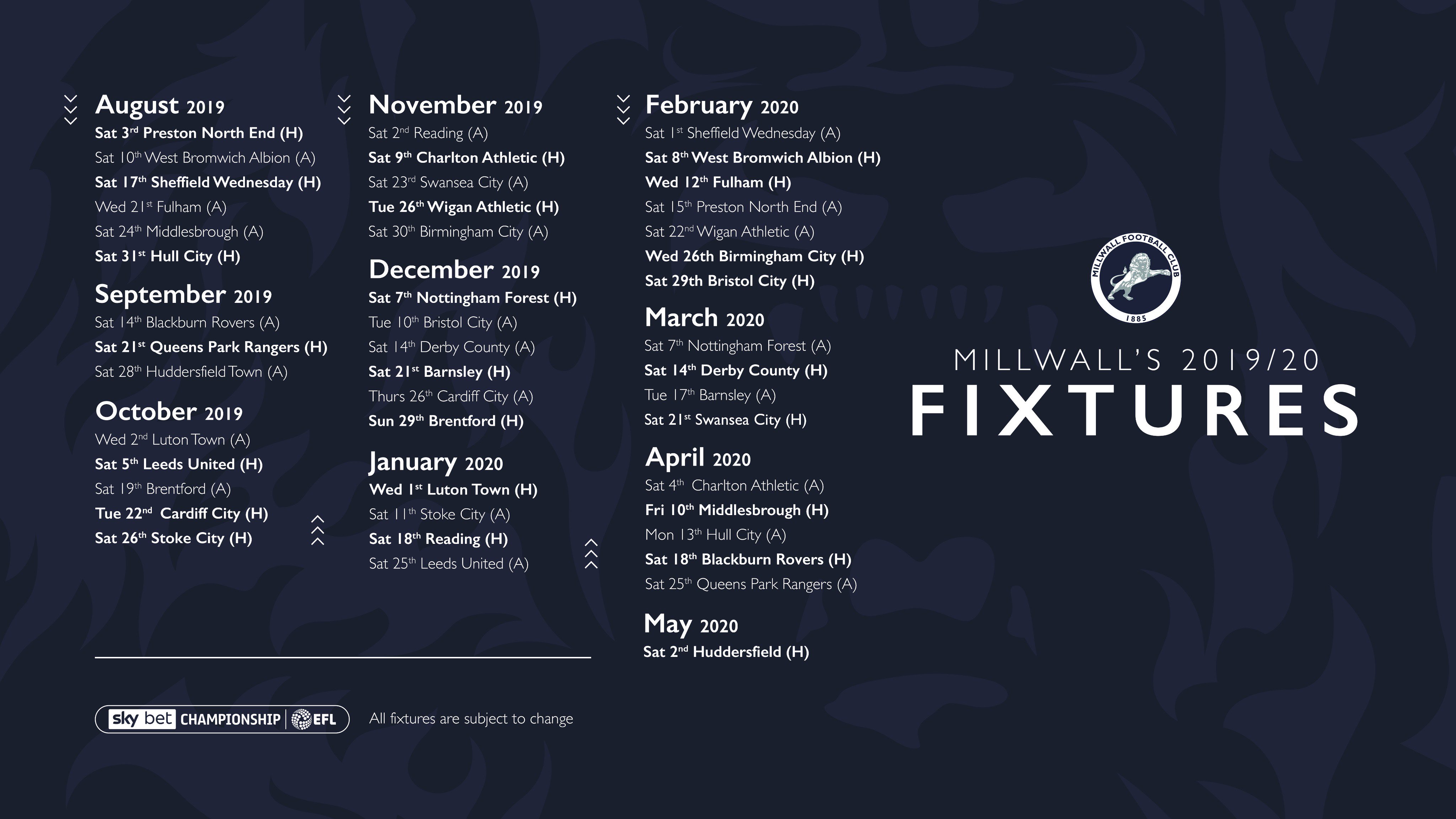 Millwall fixtures deals