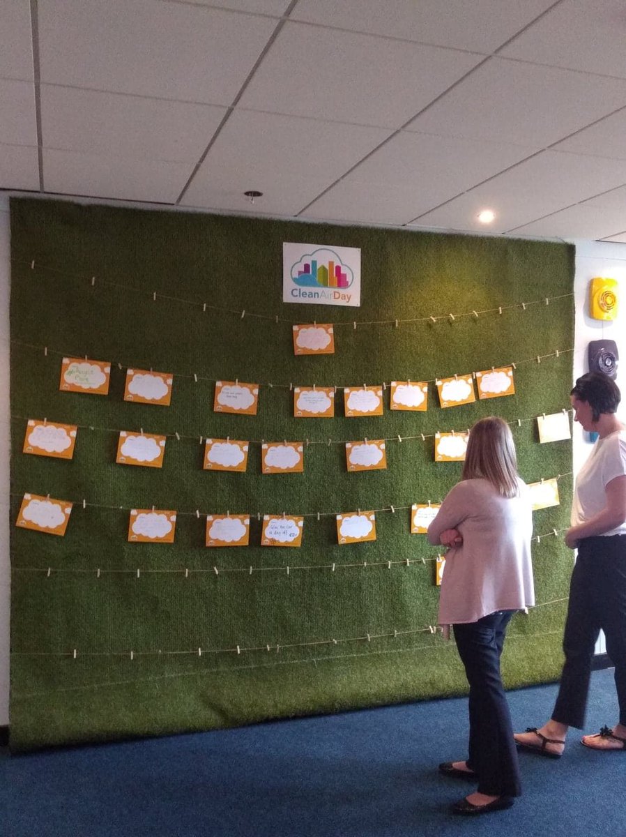 envirovent's tweet photo. Our pledge wall is quickly filling up! What a fantastic effort from everyone at the office and well done to everyone who walked, cycled or took public transport! 
We also have 21 simple ways you can improve your indoor air quality
https://t.co/ZVCxTS6k4I
#CleanAirDay #MakeAPledge https://t.co/a8XIydHGLA