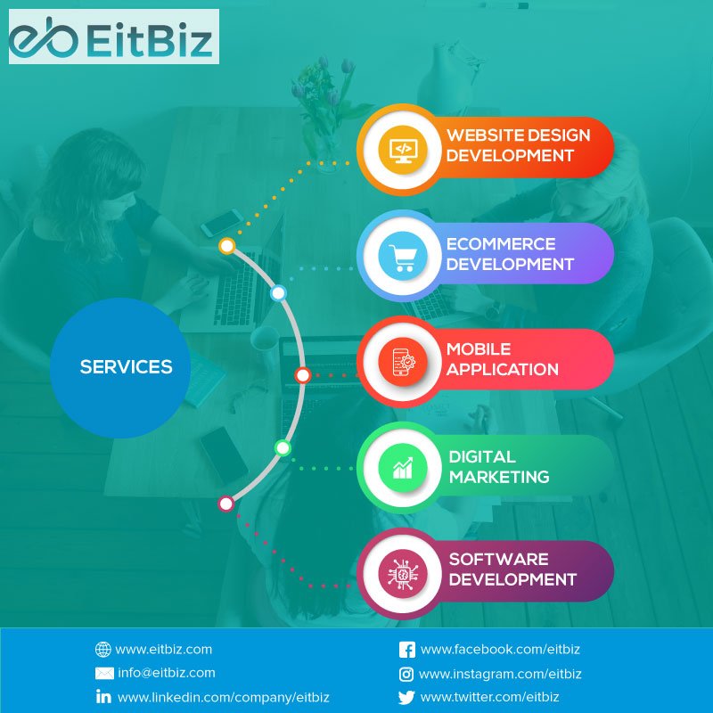 eitbiz's tweet image. #Eitbiz Serve you lots of #services.
Visit our website for reference:- bit.ly/2L1Kxyv
#webdesignanddevelopmentcompany #mobileappdevelopmentagency #bestdigitalmarketingagency #mobileapplicationdevelopmentservices #ecommercewebsitedevelopmentcompany #ecommercedevelopment