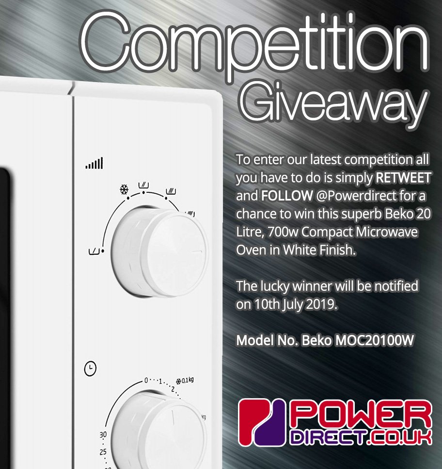 PowerDirectUK's tweet photo. #Free to Enter @PowerDirectUK #Competition #Giveaway... Simply #RT and #Follow for a chance to #Win a Beko Compact Microwave Oven… Drawn 10th July 2019... #ThursdayMotivation https://t.co/3kqbiaVt3y