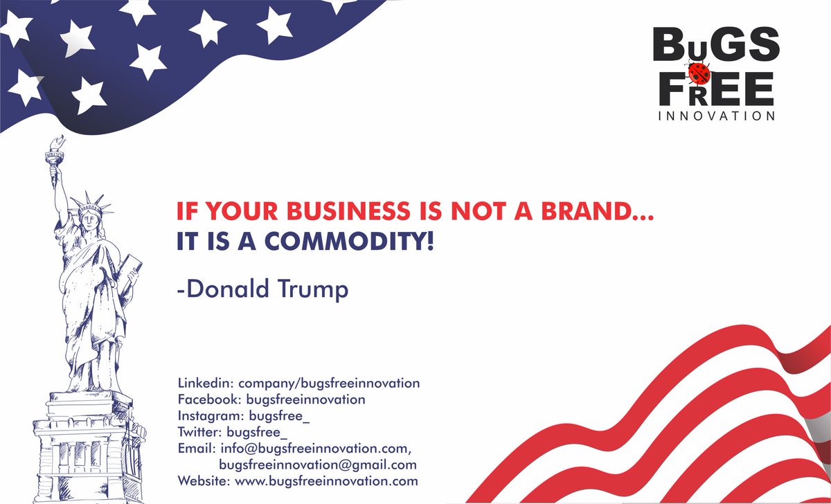 bugsfree_'s tweet photo. If Your Business Is Not A Brand...
It Is A Commodity!
@bugsfree_  #bugsfreeinnovation #graphicdesign #webdesign #socialmediamarketing #mobileappdesign #vadodarabaroda #baroda https://t.co/DK0tc2vdfs