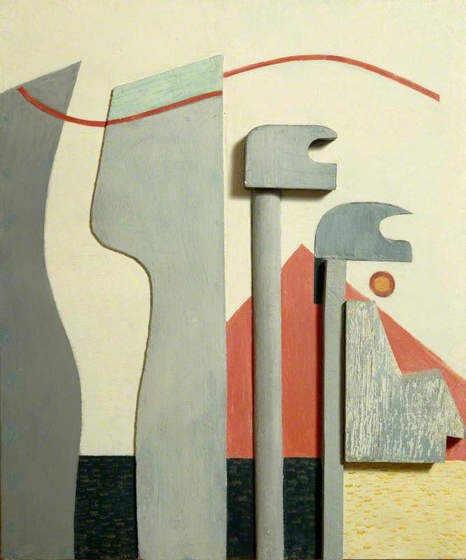 Kurt Schwitters was born #onthisday in 1887. He was a leader in the Dada movement, often making collages and incorporating unconventional materials in his work. buff.ly/2KrwtyY

'Ohne Titel (Relief mit roter Pyramide) (Untitled, Relief with Red Pyramid)', <a href="/NatGalleriesSco/">National Galleries of Scotland</a>