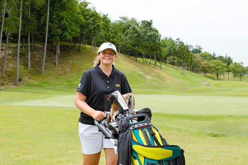 .<a href="/KRudgeley/">Kirsten Rudgeley</a> <a href="/MountLawleyGC/">Mount Lawley GC</a>  All smiles after a 2 under third round in Japan.