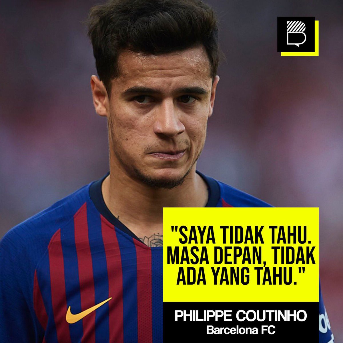 Box2boxID's tweet photo. Saat ditanya soal masa depan nya di Barcelona, Coutinho mengakui bahwa dirinya... bukan seorang peramal.
#BOXQuote https://t.co/KXzkw7Q4q6