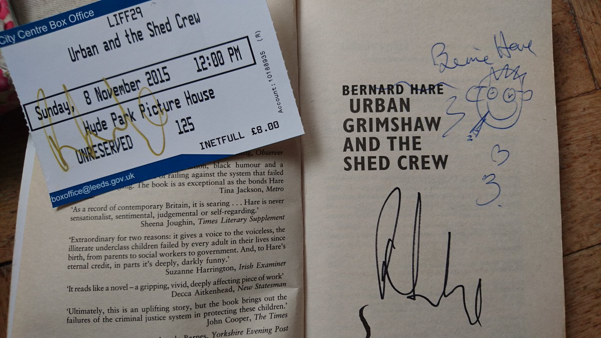 aka_linda60's tweet photo. Just happened to come upon this.. URBAN AND THE SHED CREW #RichardArmitage #BernardHare @UrbanATShedCrew #LIFF29 @candidabrady Waiting impatiently for the release of the DVD!!! https://t.co/jvcpNGptxJ