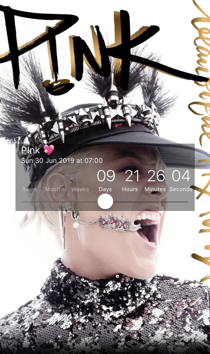HayleyRiches93's tweet photo. Oh em geee!!! Single fuckin’ digits!! #9sleeps #countdown #chyeahhh @Pink 😬❤️ https://t.co/i9ikBPlX0c