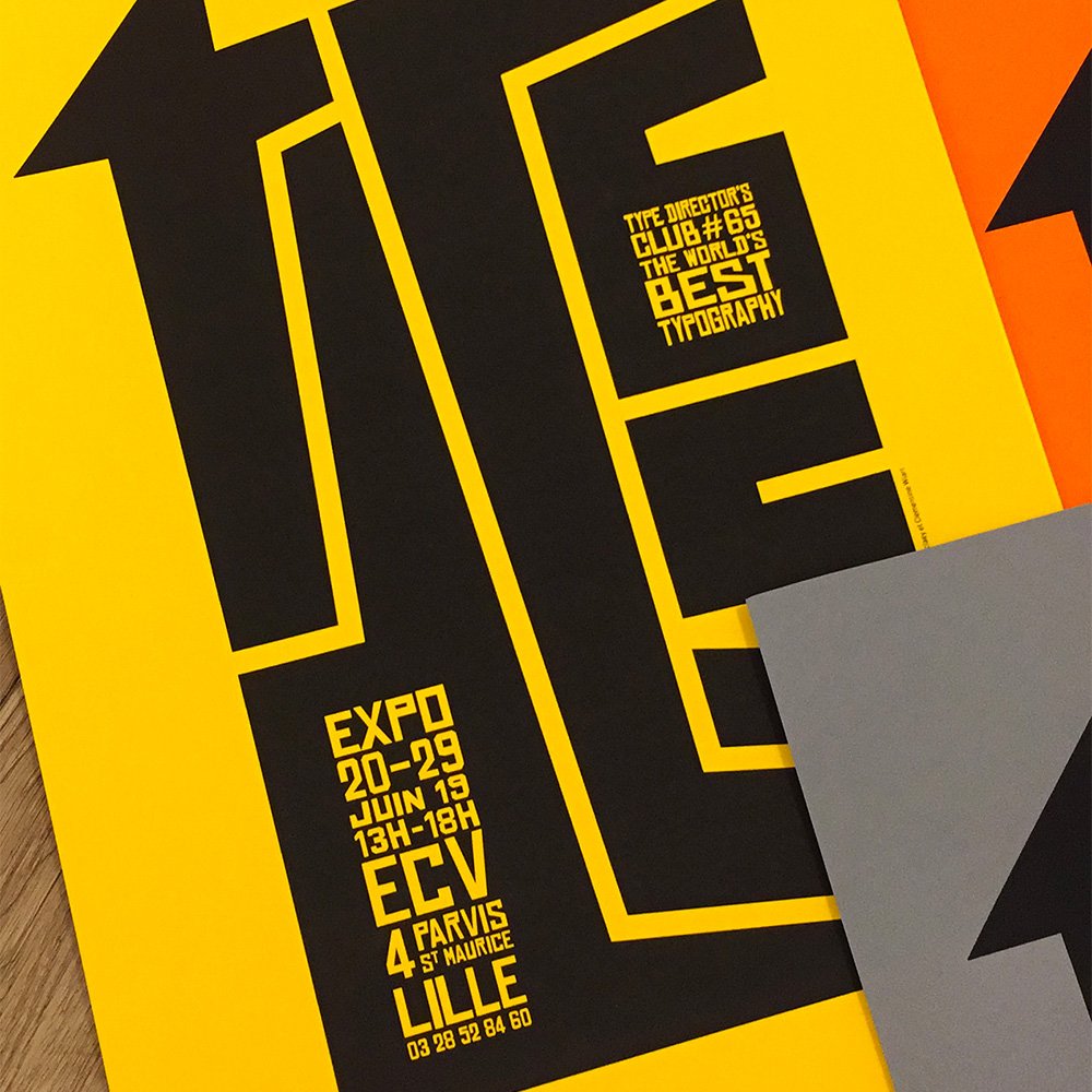 telescopique's tweet photo. Type Directors Club - TDC#65  — Exposition internationale de design graphique et création typographique. Du 20 au 29 juin 2019 de 13h à 18h.  (entrée libre) Lieu : ecv Lille, 4 Parvis St-Maurice 59000 Lille https://t.co/MkY4bgTvqX