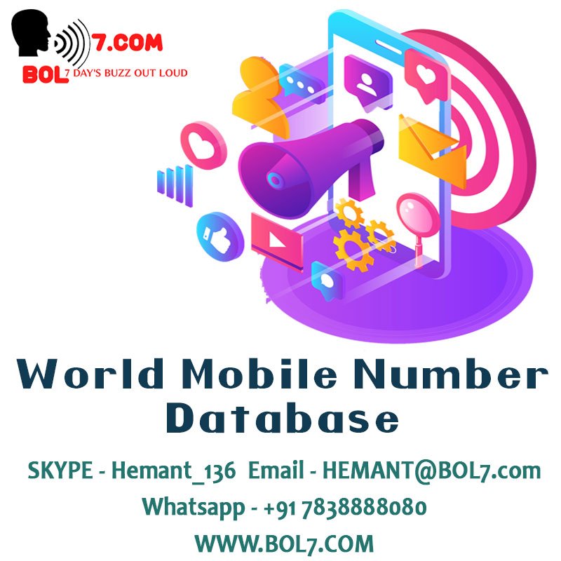 bol7digital's tweet image. INSTANT DELIVERY | UPDATED DATABASE | 100% LEAD GENERATION MOBILE NUMBER DATABASE | 800+ CATEGORY OF #MOBILENUMBERDATABASE | PRO MARKETING-FAIR PRICE | 125 NATIONALITIES DATABASE #DigitalMarketing