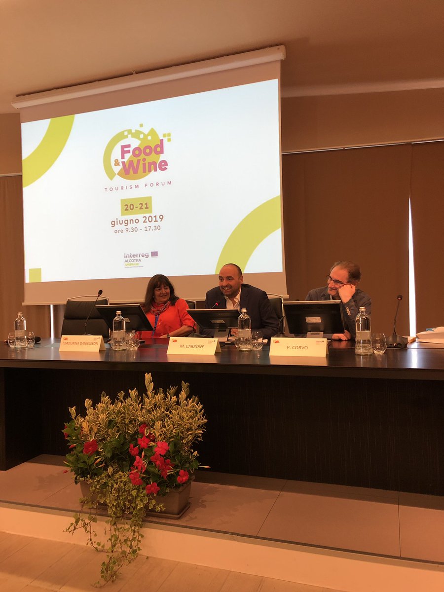 visit Langhe Monferrato Roero (@visitlmr) on Twitter photo TURISMO ENOGASTRONOMICO E SOSTENIBILITÀ
Ne parlano a #FoodWineTF19 <a href="/MauroCarbone1/">Mauro Carbone</a> dir.Atl Langhe, Monferrato e Roero #IngridBadurina Danielsson dir.Festival Internazionale Taste the Mediterranean <a href="/Conference_TtM/">Okusi Mediteran!</a> e #PaoloCorvo Università Studi di Scienze Gastronomiche <a href="/UNISG/">Gastronomic Sciences</a> TURISMO ENOGASTRONOMICO E SOSTENIBILITÀ
Ne parlano a #FoodWineTF19 <a href="/MauroCarbone1/">Mauro Carbone</a> dir.Atl Langhe, Monferrato e Roero #IngridBadurina Danielsson dir.Festival Internazionale Taste the Mediterranean <a href="/Conference_TtM/">Okusi Mediteran!</a> e #PaoloCorvo Università Studi di Scienze Gastronomiche <a href="/UNISG/">Gastronomic Sciences</a>