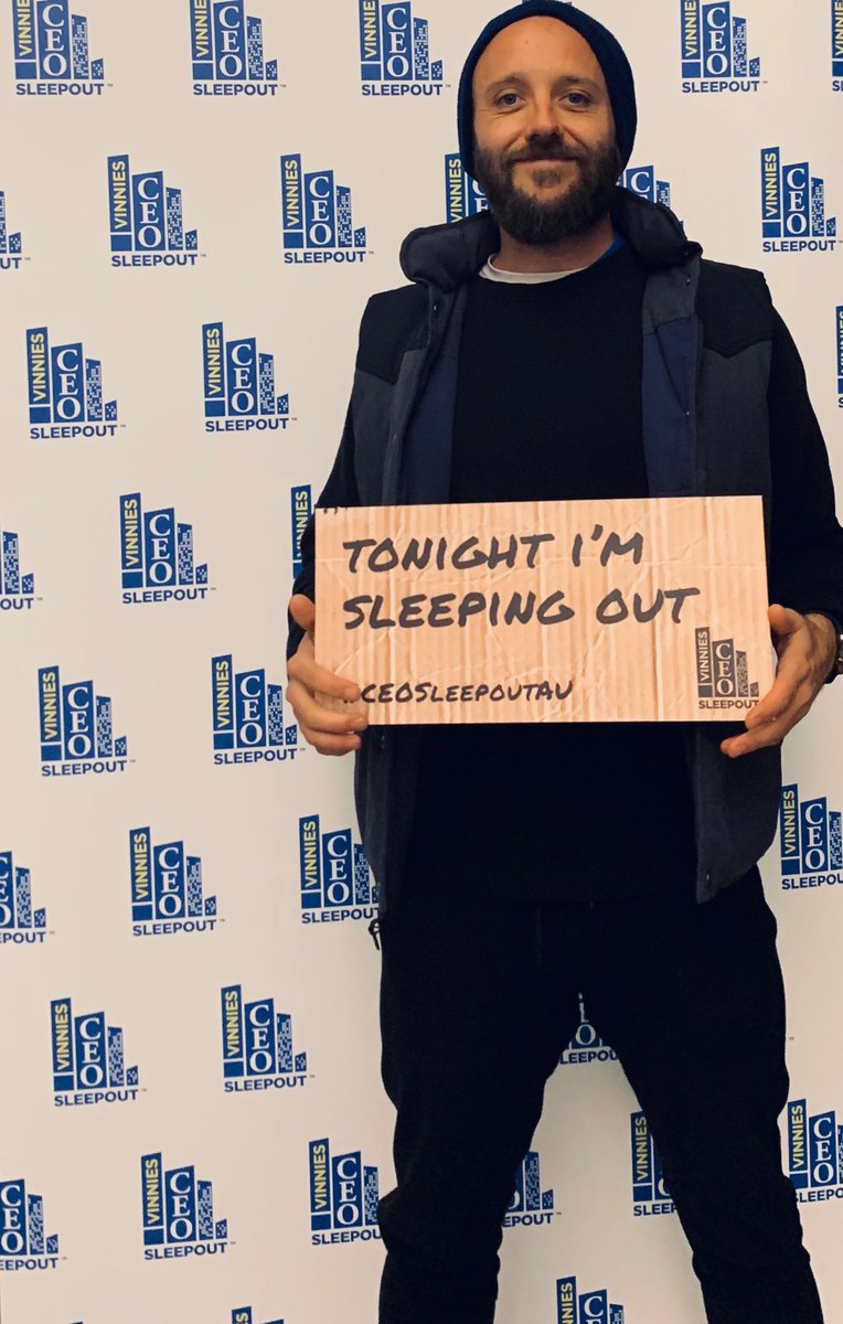 WE COULDN’T BE MORE PROUD OF THIS HUMAN! This is our co-founder, Ross, The Beard, Ashman <a href="/RossJAshman/">Ross Ashman</a> he has the biggest heart &amp; tonight he’s sleeping out for the #ceosleepoutau in Sydney and he smashed his target of raising $5000!
Good luck to all involved!